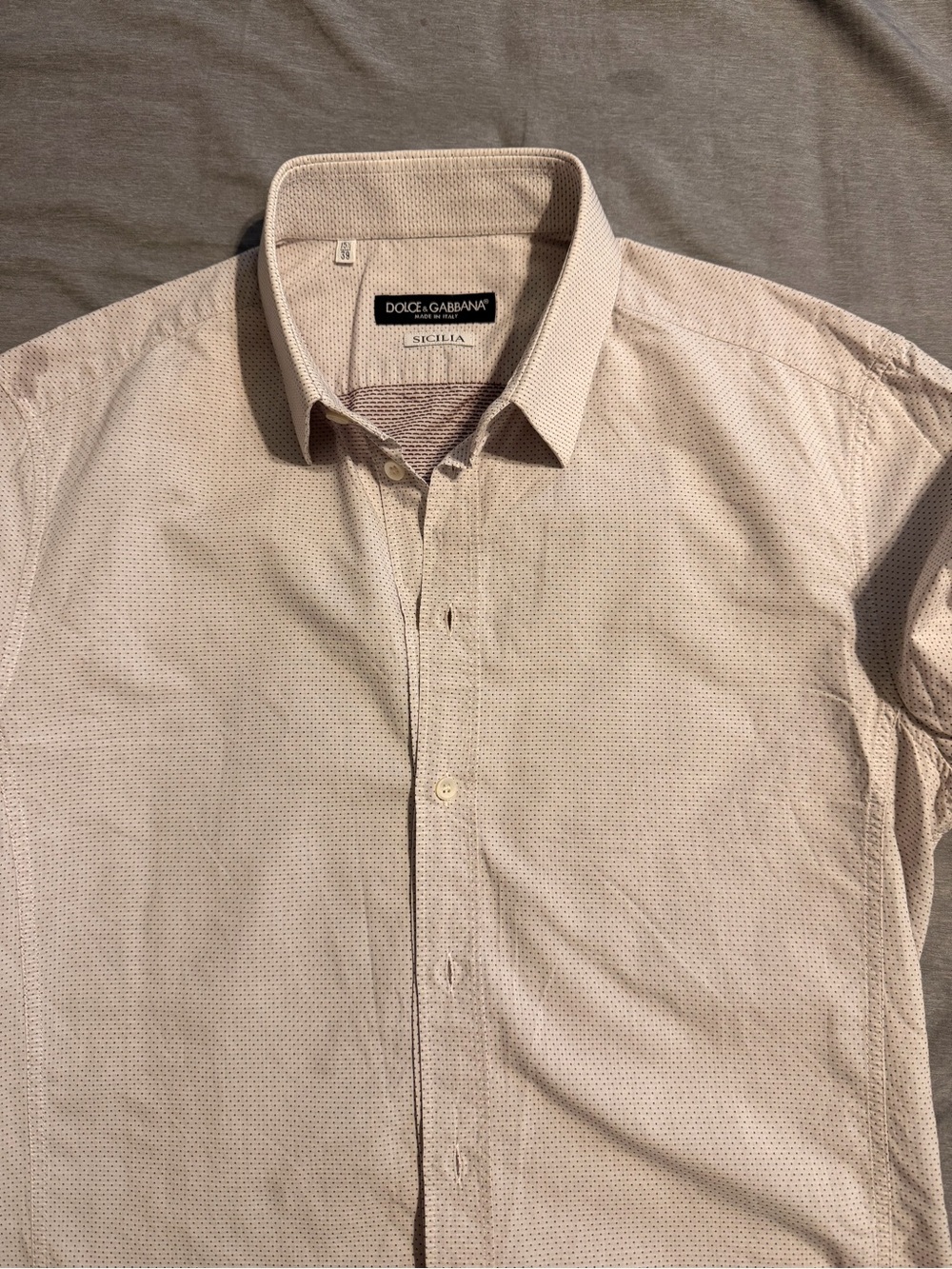 Dolce & Gabbana  Microdot burgundy Men's Dress Shirt